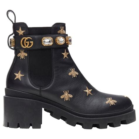 gucci bee shoes boots|Gucci bee shoes women's.